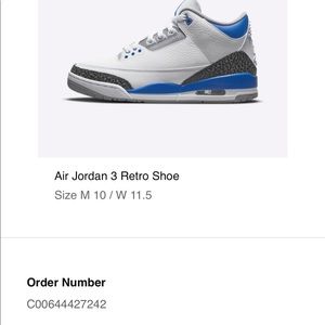 Brand New Jordan 3 Retro
